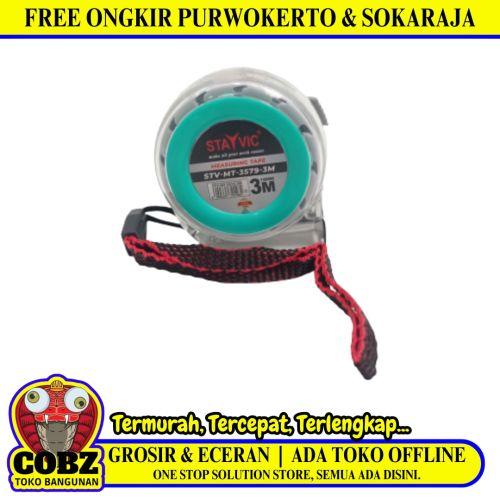 3 M / STAYVIC Meteran Alat Ukur Tukang Bangunan Measuring Tape
