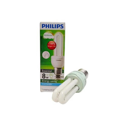 8 WATT / PHILIPS Essentials Lampu Bohlam Jari Tube Putih