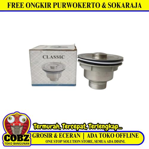 1 1/2 IN / CLASSIC Afur Saringan Bak Cuci Piring Kitchen Sink Stainless