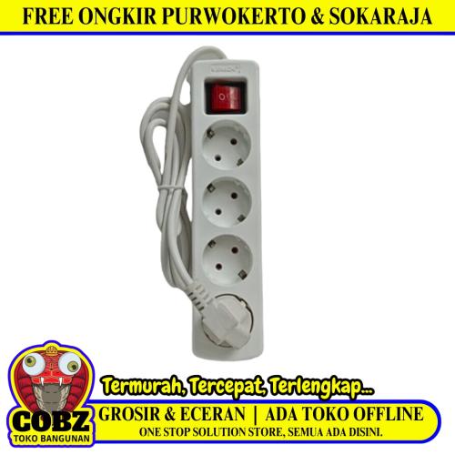 4 LUBANGx150CM/KAWACHI STEELE Stop Kontak Colokan Terminal Kabel 1.5 M