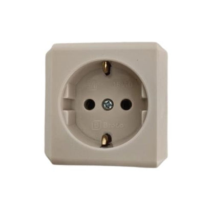 1 LUBANG / BROCO Stop Kontak Terminal Arde Tempel OB Outbow Putih