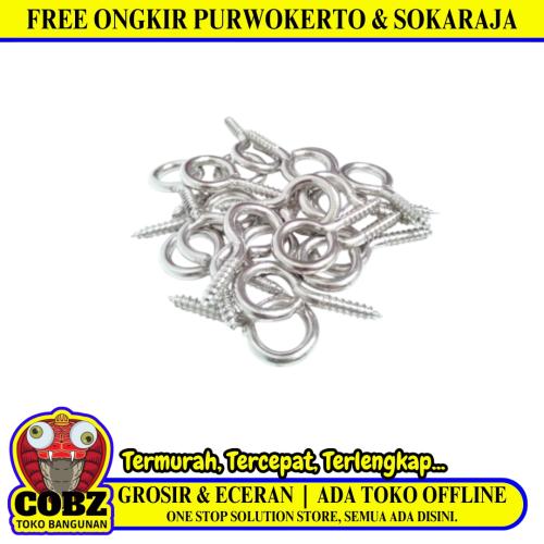 NO 10 / TM Sekrup Hak Tutup Cantel Kandang Burung Figura Silver Biji