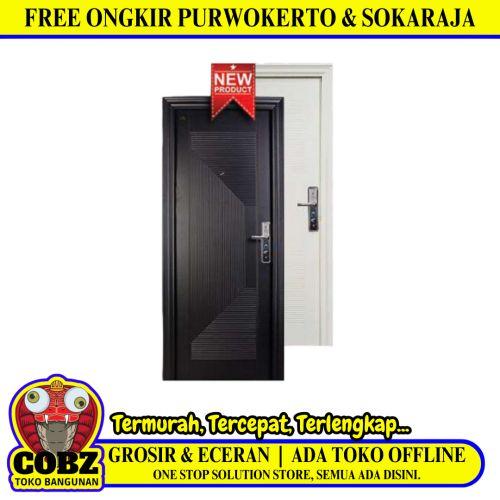 5 CM x 90 CM x 210 CM / FORTRESS FORT 90.18 SINGLE DOOR Pintu Kamar Mandi Baja Hitam Set