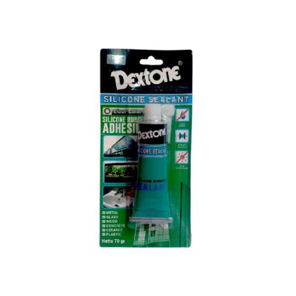 70 GR / DEXTONE SILICONE SEALANT Rubber Adhesive Lem Kaca Tube