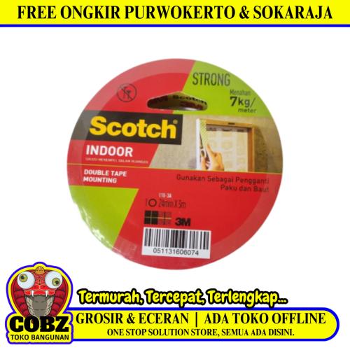 24 MM / SCOTH Isolasi Bolak Balik Busa Double Foam Tape Putih