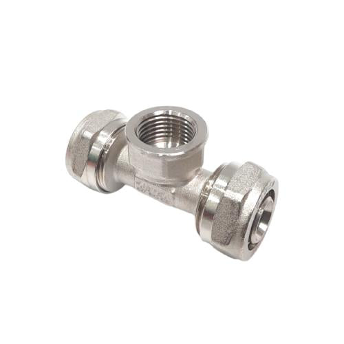 T 20 x 1/2 IN / FIDEM  Tee Selang Pex Drat Dalam Ke Pipa Stainless