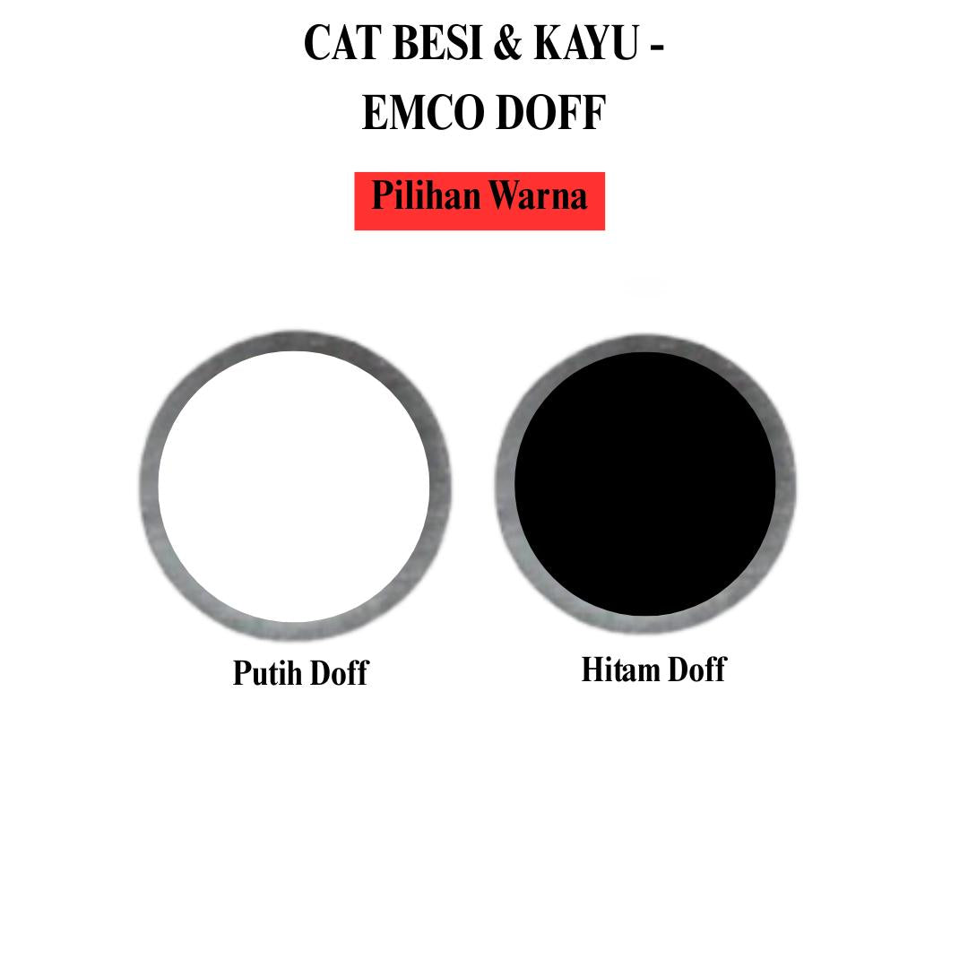 1 KG / EMCO DOFF Cat Kayu Besi Wood Metal Paint Kaleng