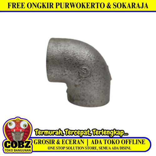 3/4 IN / G Knee Drat Dalam Keni L Faucet Elbow Fitting Pipa Besi