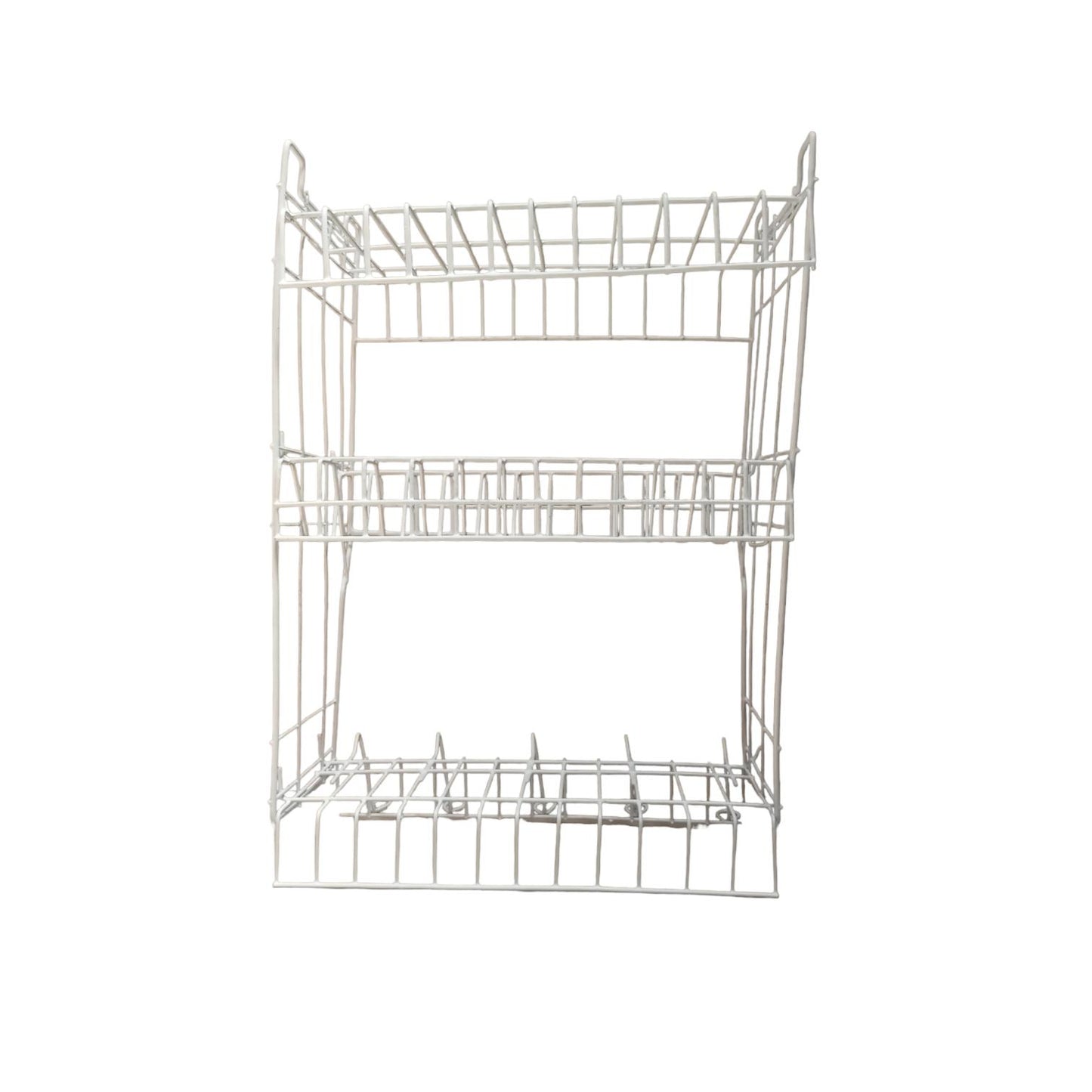 3 SUSUN / SELO RPL03 Rak Dapur Tempat Piring Gelas Stainless Putih Set