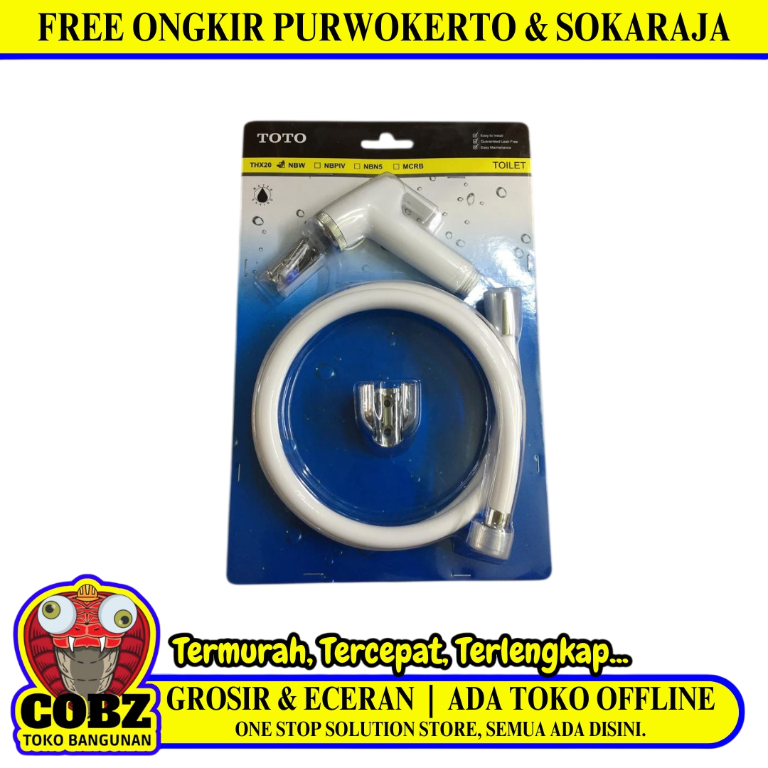 1/2 IN x 120 CM / TOTO THX20NBW Jet Shower Cebok Toilet Plastik PVC Set
