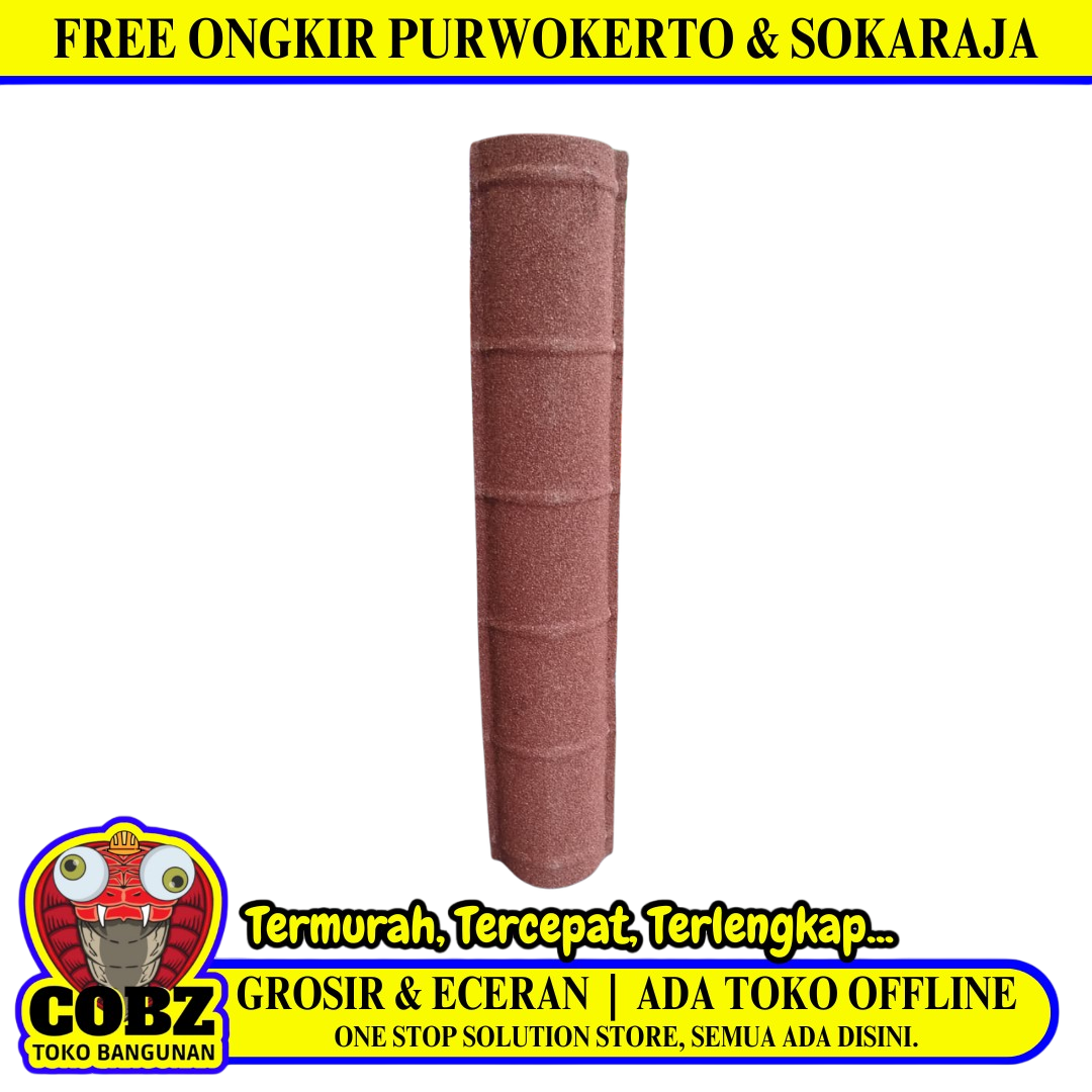 100 CM / A PLUS Bulat Standar Nok Kerpus Pasir Merah Lembar