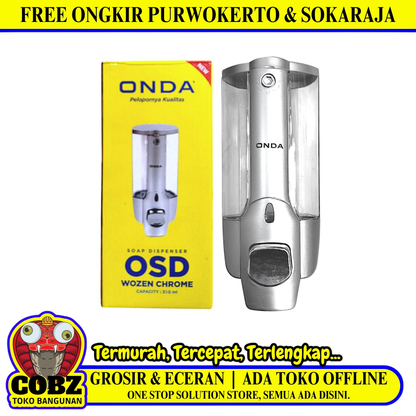 350 ML / ONDA OSD WOZEN CHROME Dispenser Sabun Manual 1 Tabung
