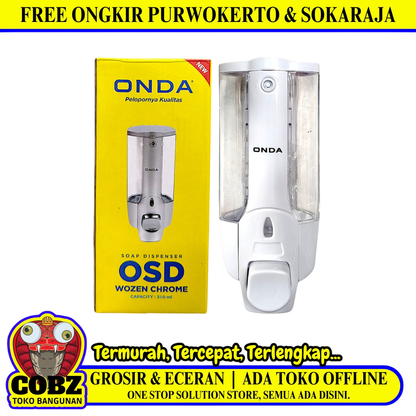350 ML / ONDA OSD WOZEN WHITE Dispenser Sabun Manual 1 Tabung