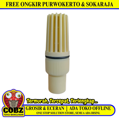 3/4 IN / MDN Foot Klep Valve Saringan Pipa Pompa Torrent PVC