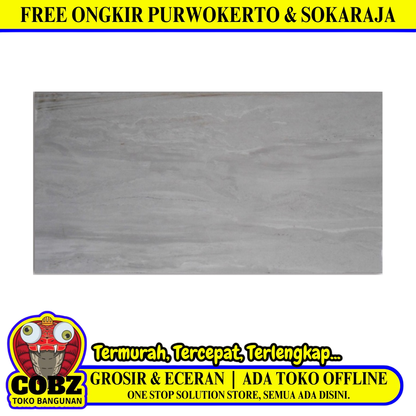 30 CM x 60 CM / ROMAN W36445 Keramik Dinding Kamar Mandi Glossy Dus