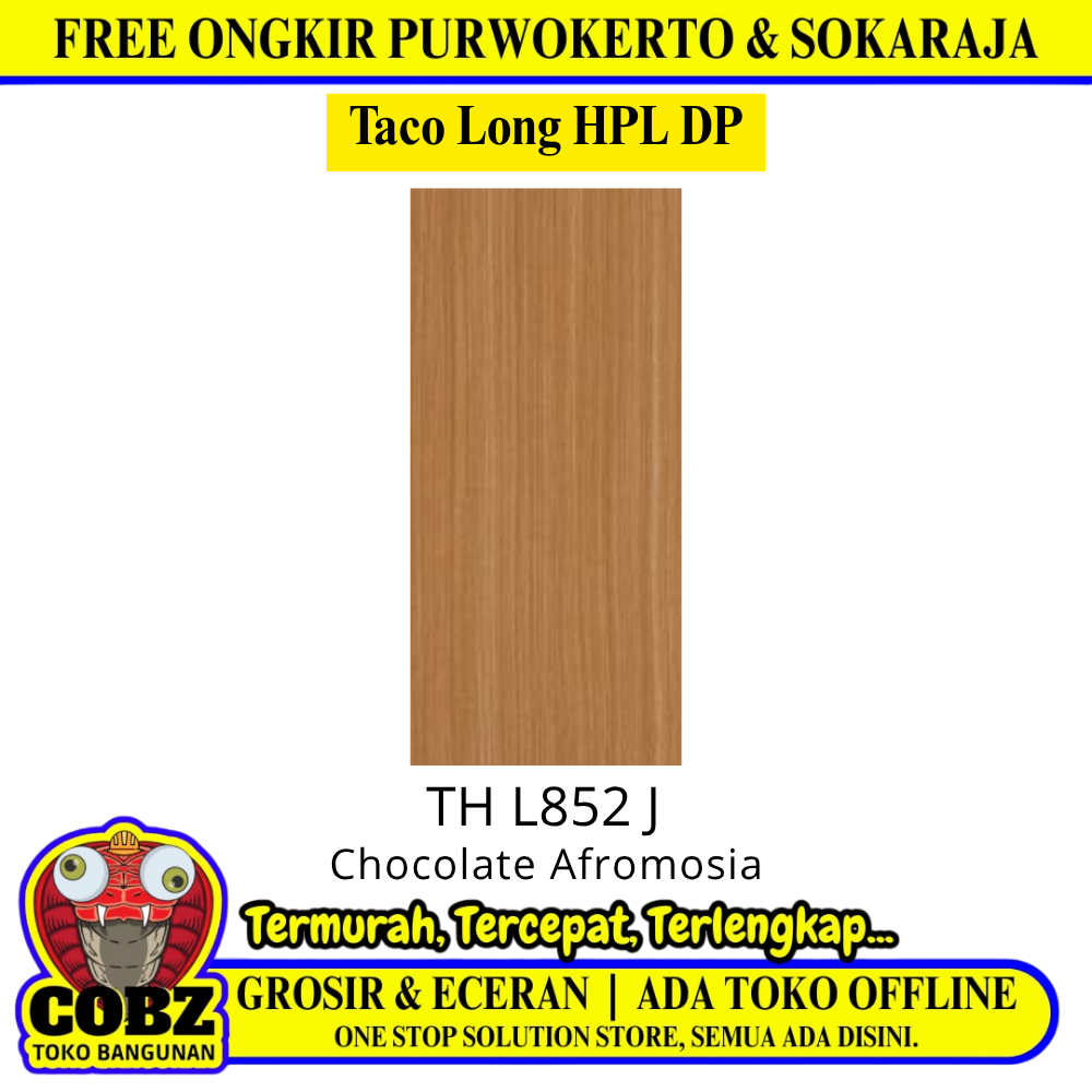 122 CM x 300 CM / TACO LONG HPL J HPL Lembar