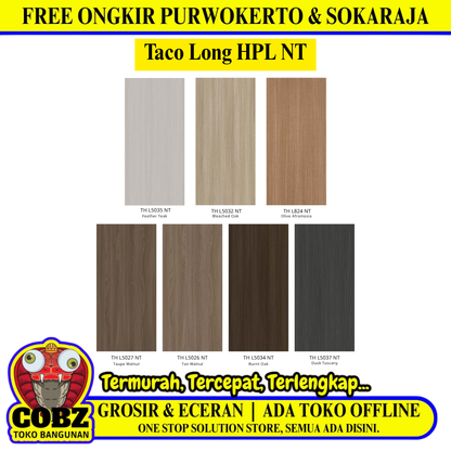 122 CM x 300 CM / TACO LONG HPL NT HPL Lembar