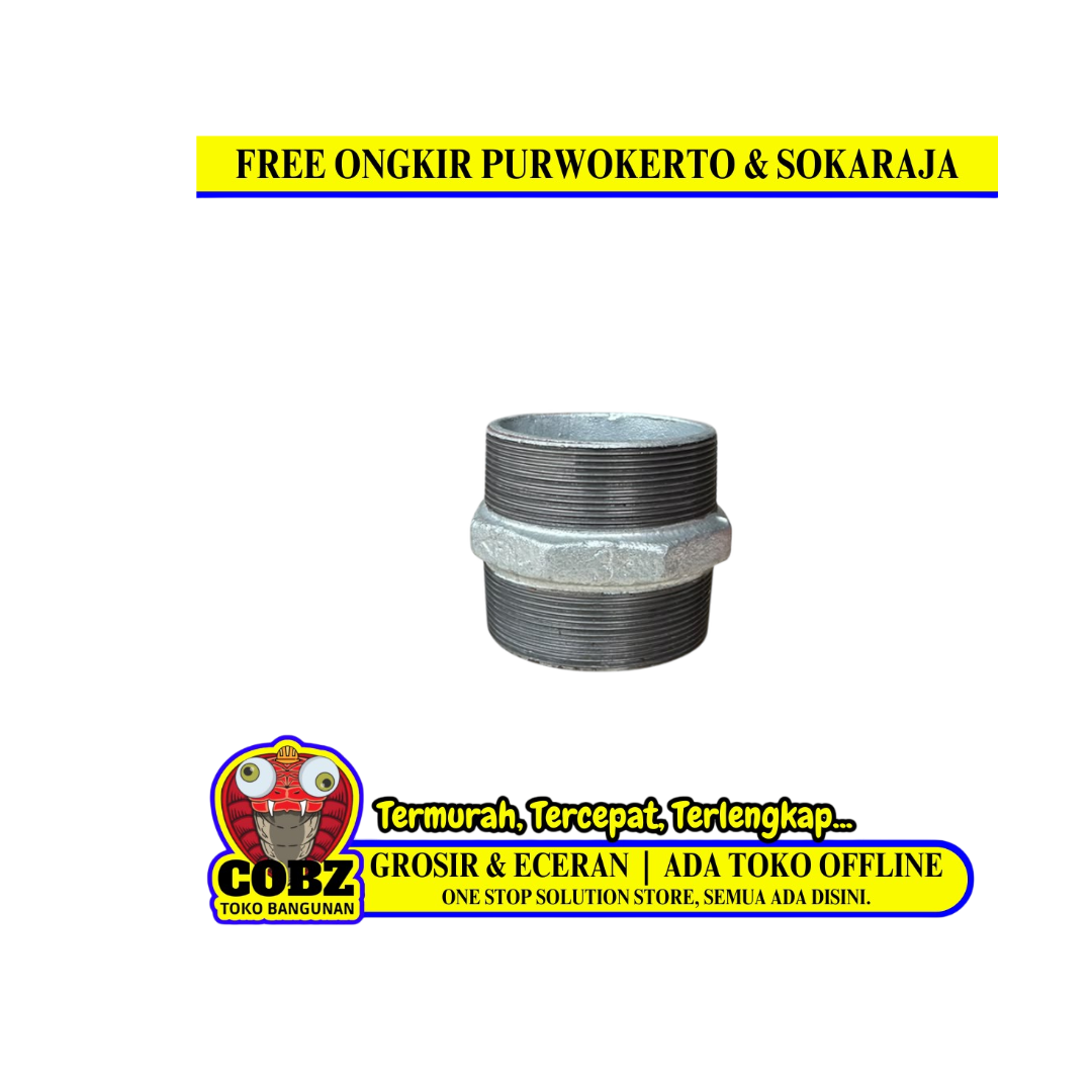 3 IN / TM Double Nepel Besi Pcs