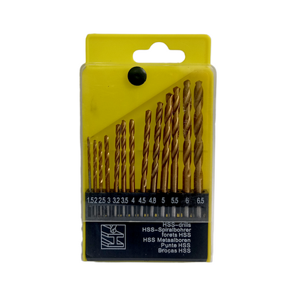 1.5 MM - 6.5 MM / COBZ Shank Twist Drill Bits Mata Bor Besi Kayu PVC 13 Pcs Set