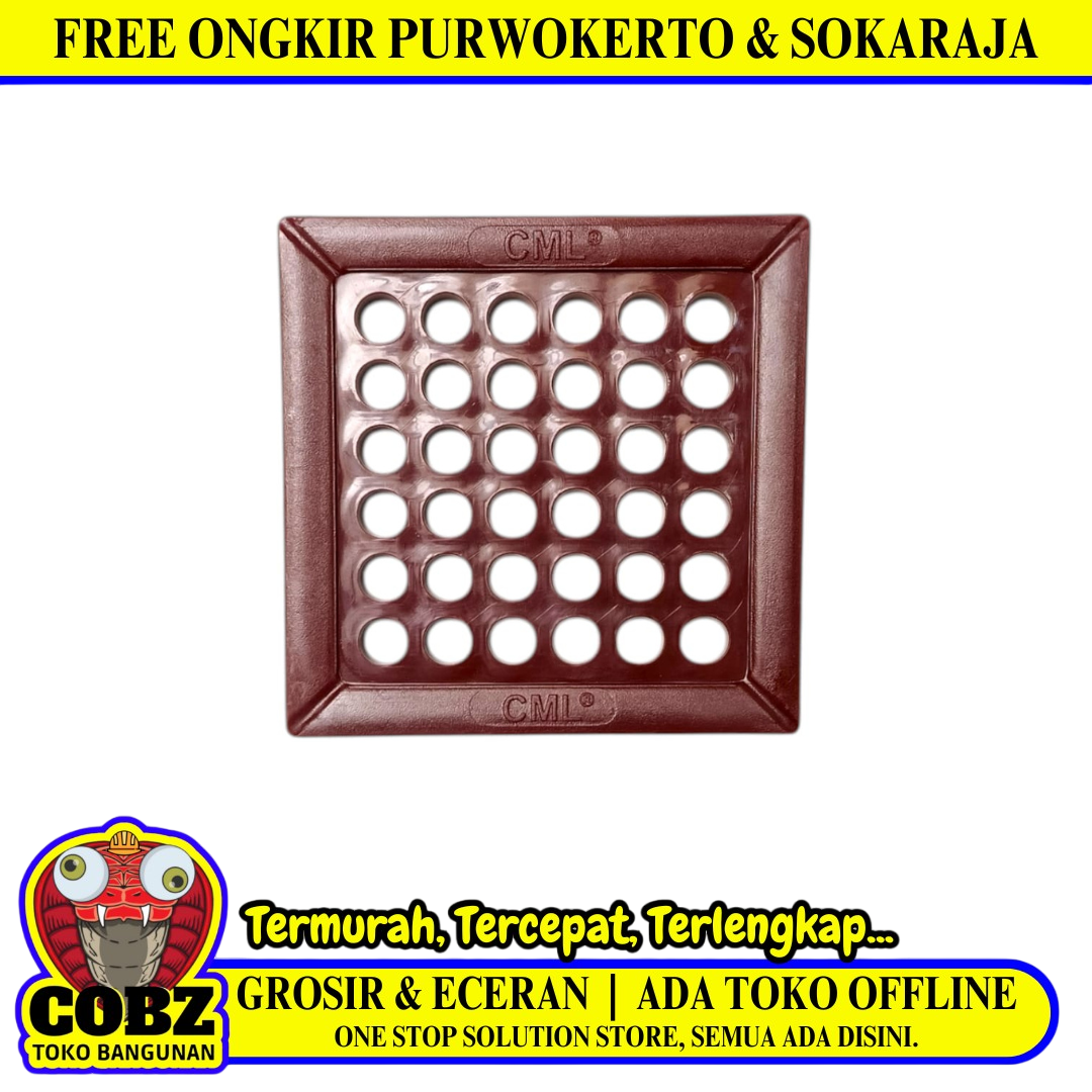 4 IN / CML Saringan Got Plat Floor Drain Plastik PVC Merah