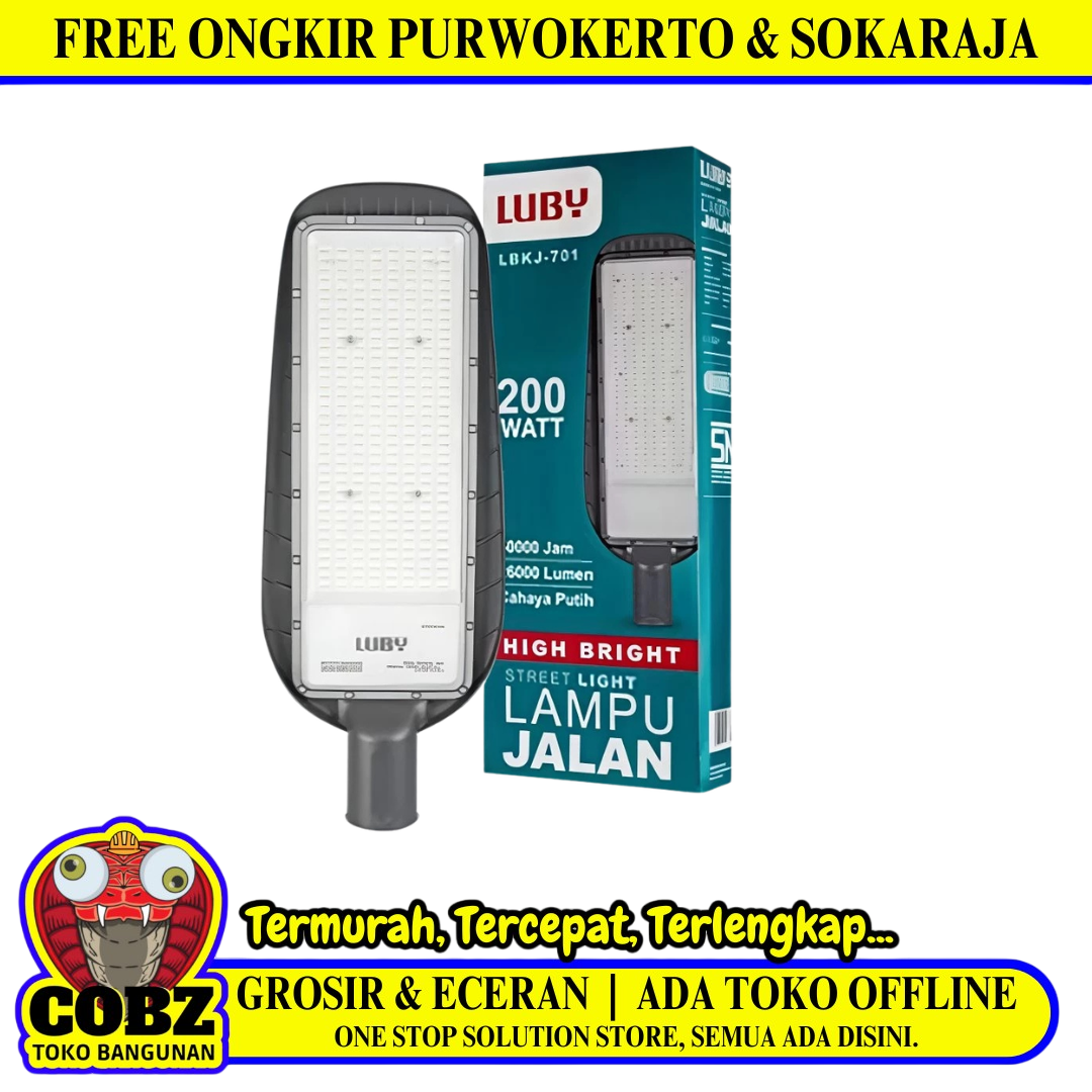 200 WATT / LUBY LBKJ-701 Lampu Jalan Pcs