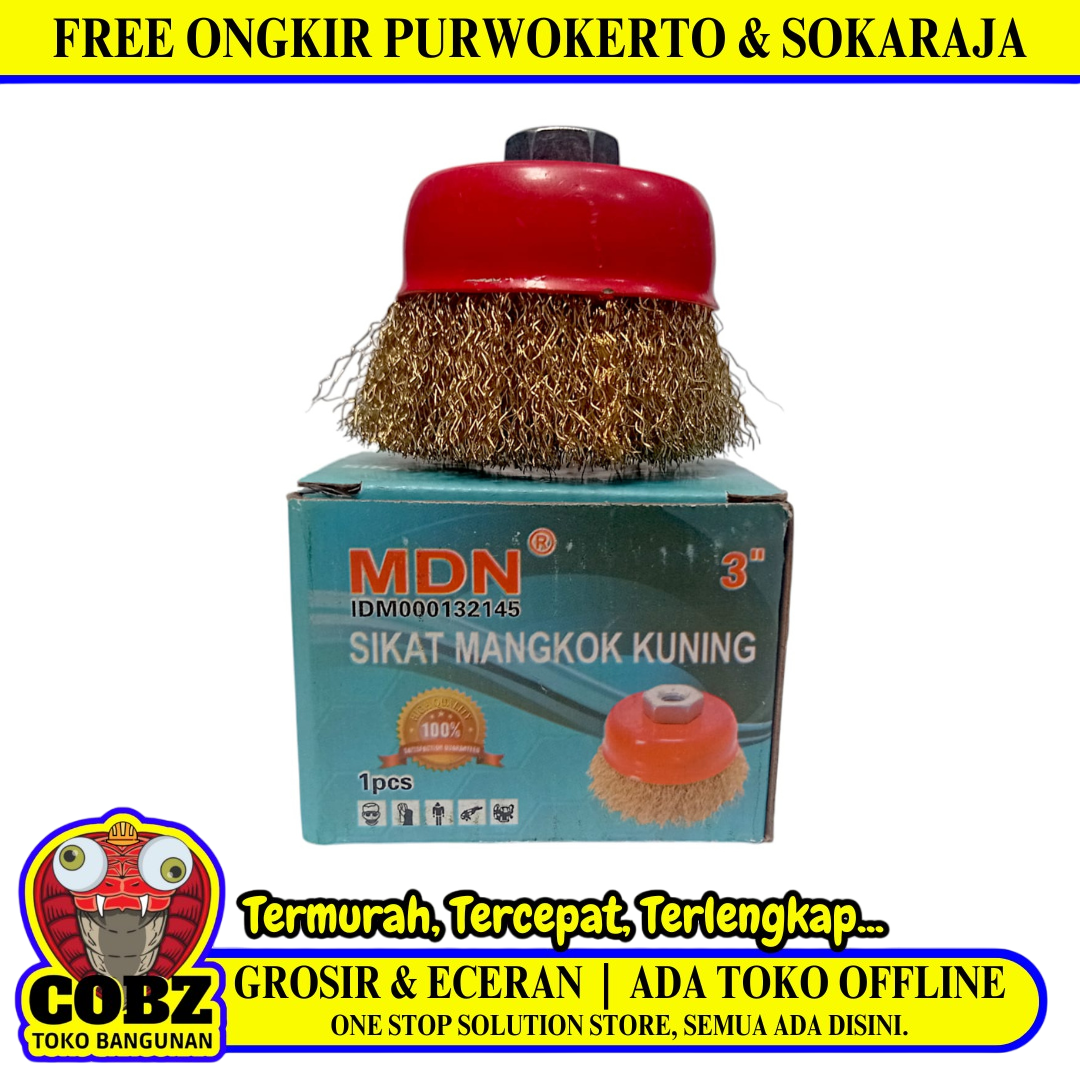 3 IN / MDN Sikat Kawat Mangkok Bahan Pembersih Karat Kerak