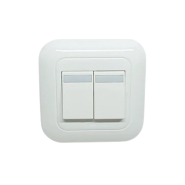 PANASONIC WIDE Saklar Ganda Double Seri 2 Gang Tanam IB Inbow White