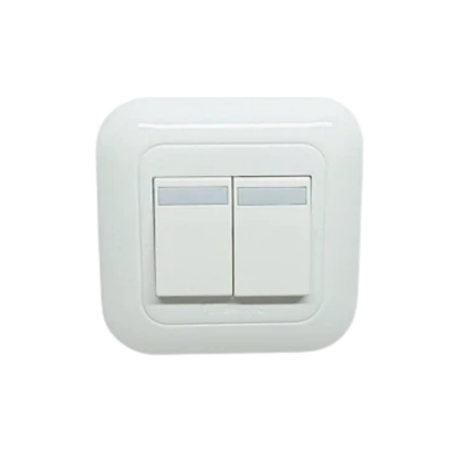 PANASONIC WIDE Saklar Ganda Double Seri 2 Gang Tanam IB Inbow White