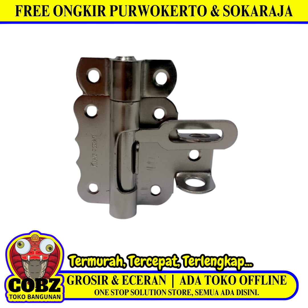 2 IN / KING STONE Grendel Overpal Kunci Slot Tempat Cantel Gembok Stainless