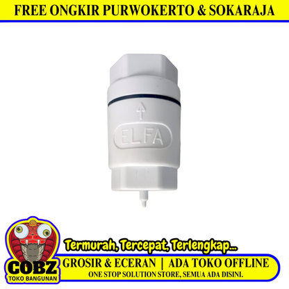 1/2 IN / ELFA Tosen Tusen Tesen Foot Klep Valve Plastik PVC