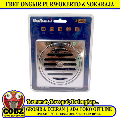 4 1/2 IN / BELLUCCI Saringan Got Leher Panjang Floor Drain Stainless