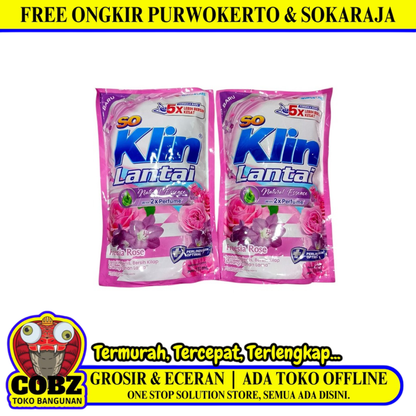 770 ML / SOKLIN LANTAI NATURAL ESSENCE FREESIA ROSE Cairan Pembersih Lantai Sabun Pel Floor Cleaner