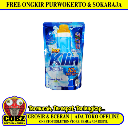 720 G / SOKLIN LIQUID FLOWER FRESH Sabun Cuci Pakaian Pcs