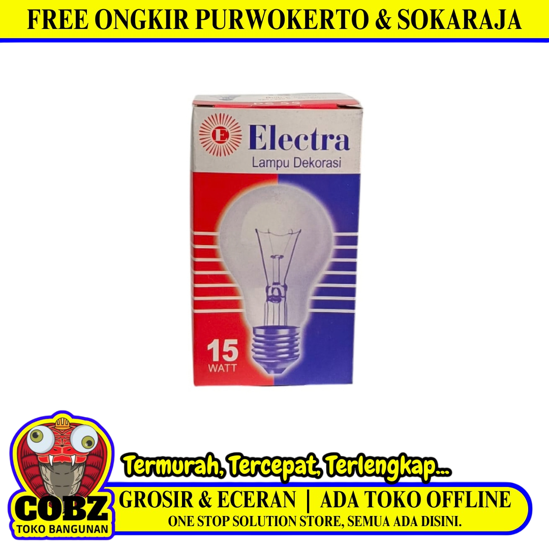 15 WATT / ELECTRA PS55 Lampu Bohlam Pijar Penghangat Ternak Ayam Kuning