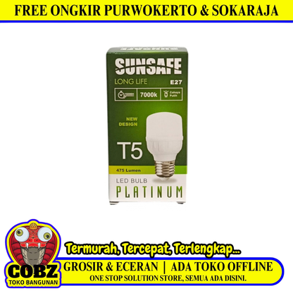 5 WATT / SUNSAFE PLATINUM LED Lampu Bohlam Bulb Moto Warna Cahaya
