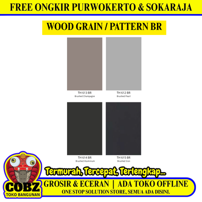 122 CM x 244 CM / TACO WOOD GRAIN / PATTERN BR HPL Lembar