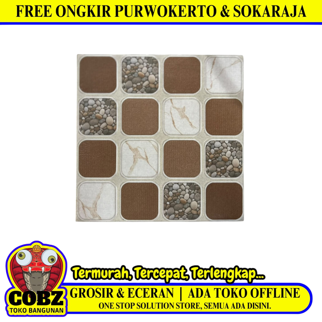 25 CM x 25 CM / UNO FURANO Keramik Lantai Kamar Mandi Matte Beige Dus