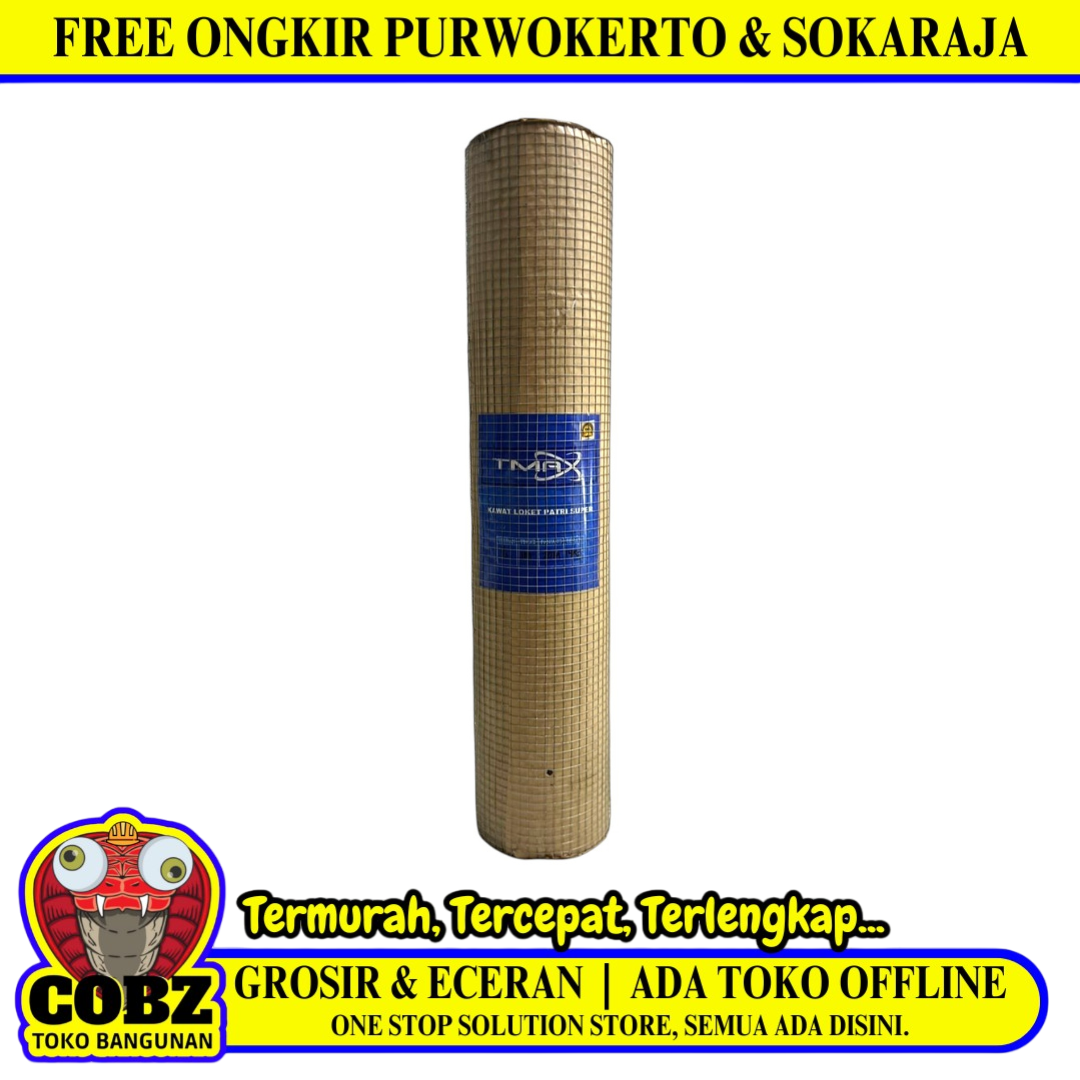 1/2 IN x 1/2 IN x 120 CM x 25 M / TMA Kawat Ram Loket Ayakan Pasir Galvanis Roll