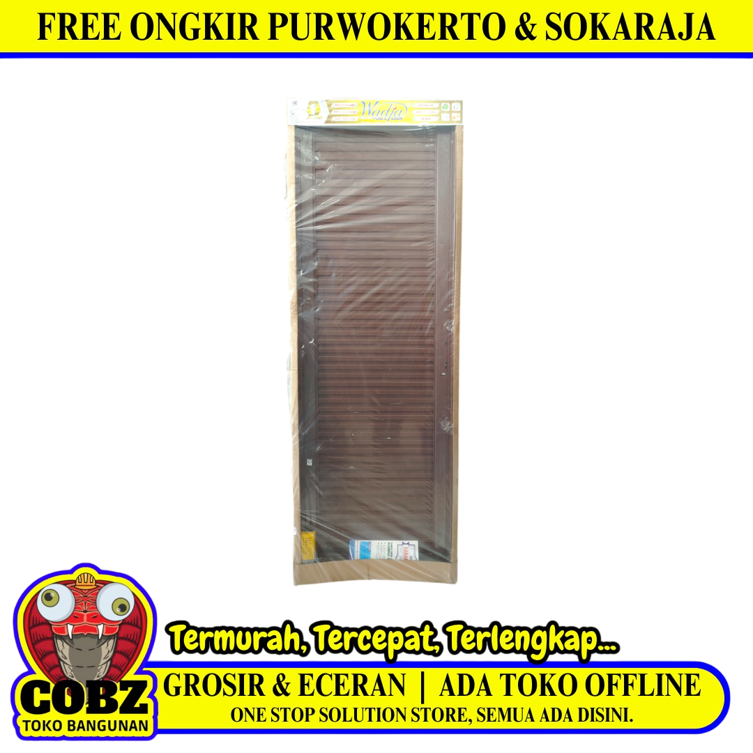 8 CM x 70 CM x 200 CM / WADJA DOOR PUBLIC OCHR BROWN TEXTURE Pintu Galvalum Kiri Set