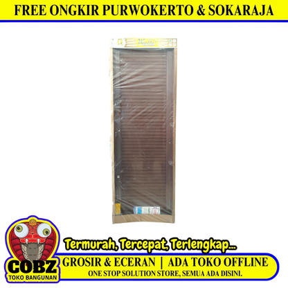 8 CM x 70 CM x 200 CM / WADJA DOOR PUBLIC OCHR BROWN TEXTURE Pintu Galvalum Kiri Set