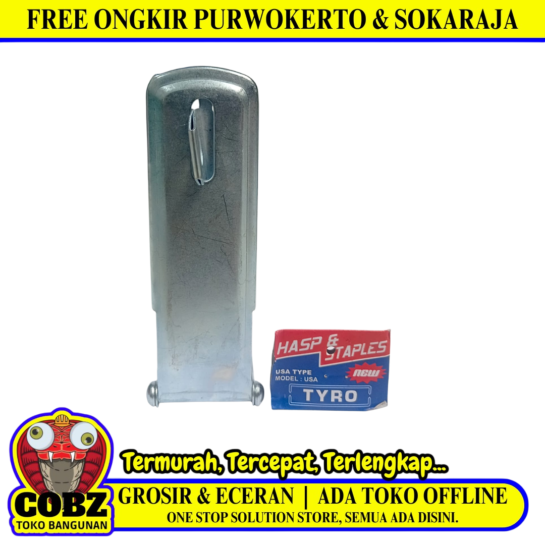 6 IN / TYRO Overpal Tempat Gembok Cantel Kunci Pintu