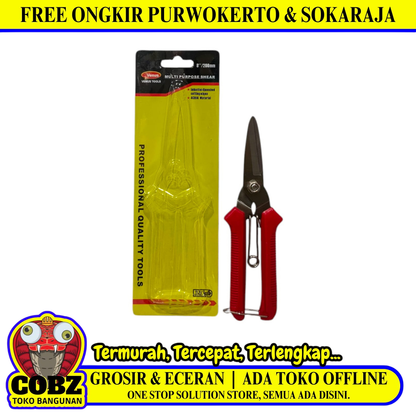 8 IN / VENUS Gunting Dahan Lurus Ranting Tanaman Pruning Shears
