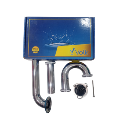 1 1/4 IN / VOLK Sifon Leher Angsa Saringan Wastafel Stainless Set