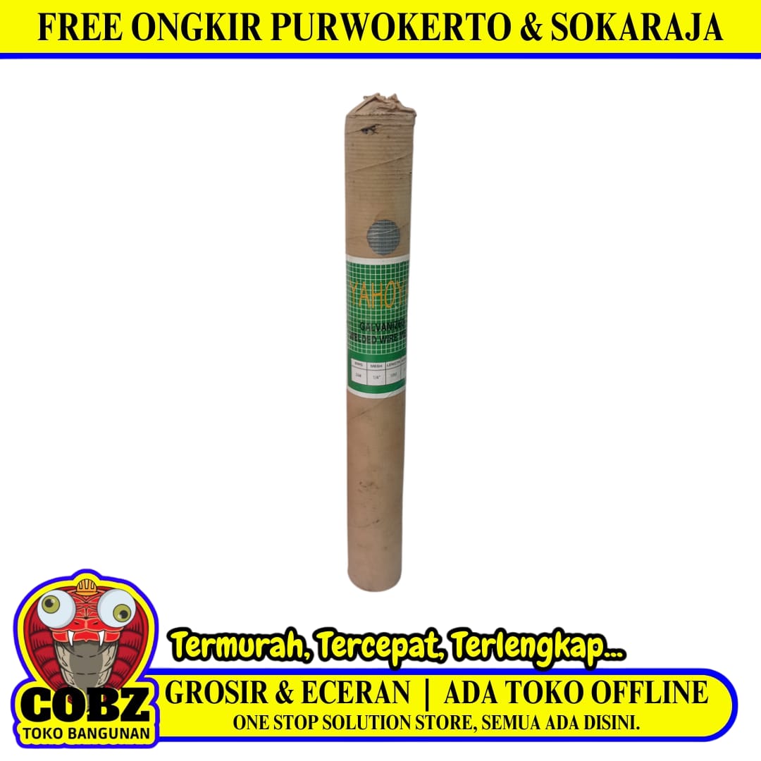 1/4 IN x 1/4 IN x 90 CM x 10 M / YAHOYA Kawat Ram Loket Ayakan Pasir Galvanis Roll
