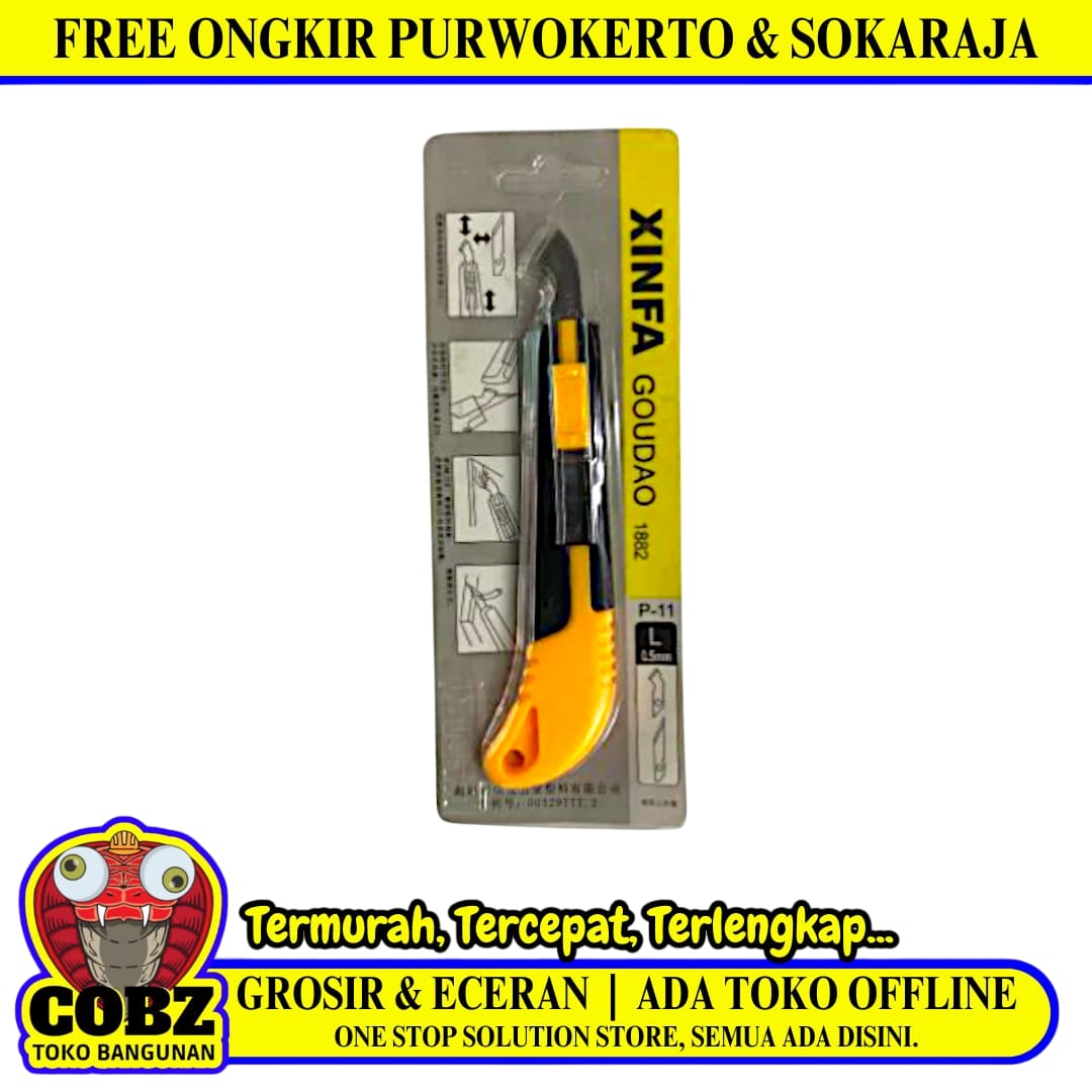 XINFA XF-1884 Cutter Acrylic Akrilik Pemotong Mika Plastik Folding Knife