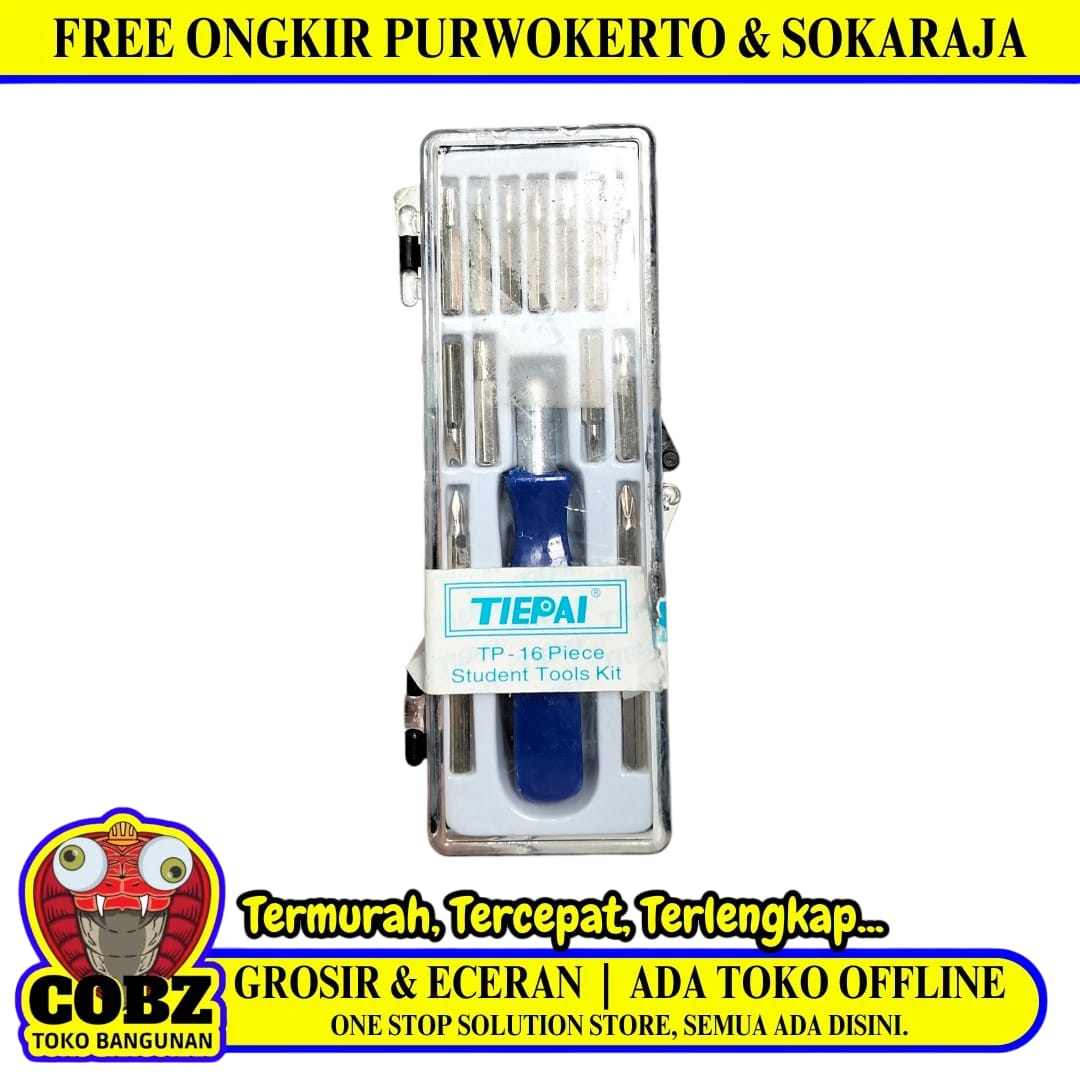 TIEPAI TP-16 Obeng Reparasi Jam HP Komputer Kacamata 15 Pcs Set