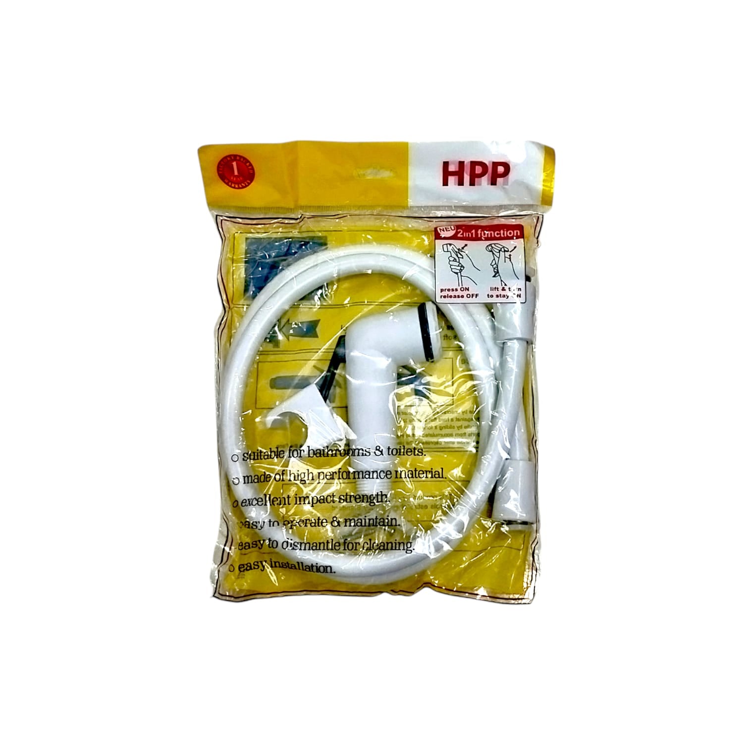 1/2 IN x 120 CM / HPP Jet Shower Cebok Toilet Plastik PVC Set