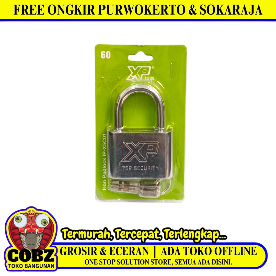 60 MM / XP Gembok Pintu Pagar Padlock Anti Maling Leher Pendek