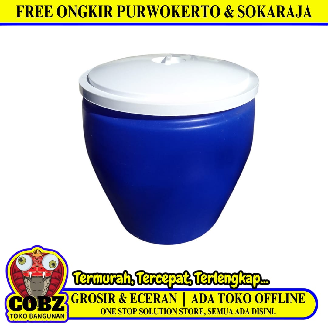 180 L / TM Drum Tong Sampah PVC Biru