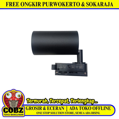 IN-LITE E27 Kap Lampu Sorot Spot Tracklight Hitam